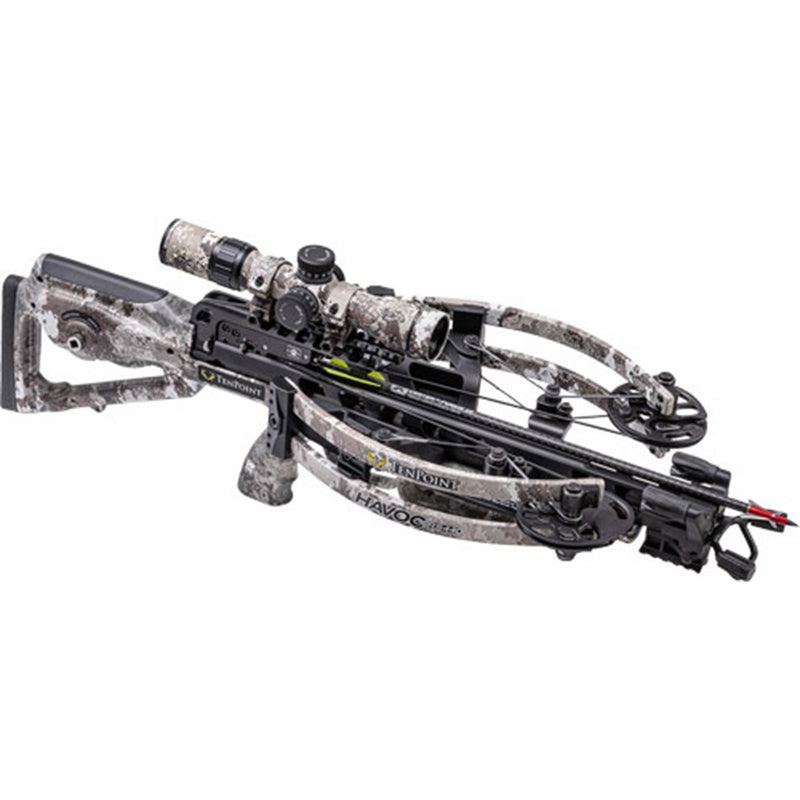 TenPoint Havoc RS440 Crossbow, Veil Alpine - 440 FPS - Equipped with 100-Yard EVO-X Marksman Elite Scope + ACUslide Cocking & De-Cocking System - Reverse-Draw Design Creates Fastest Compact Crossbow-Optics Force