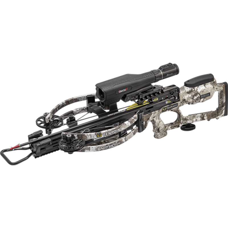 TenPoint Nitro 505 Oracle X Crossbow, Veil Alpine - 505 FPS - Equipped with Burris Oracle X Rangefinding Scope + ACUslide Cocking & De-Cocking System - Reverse-Draw Design-Optics Force