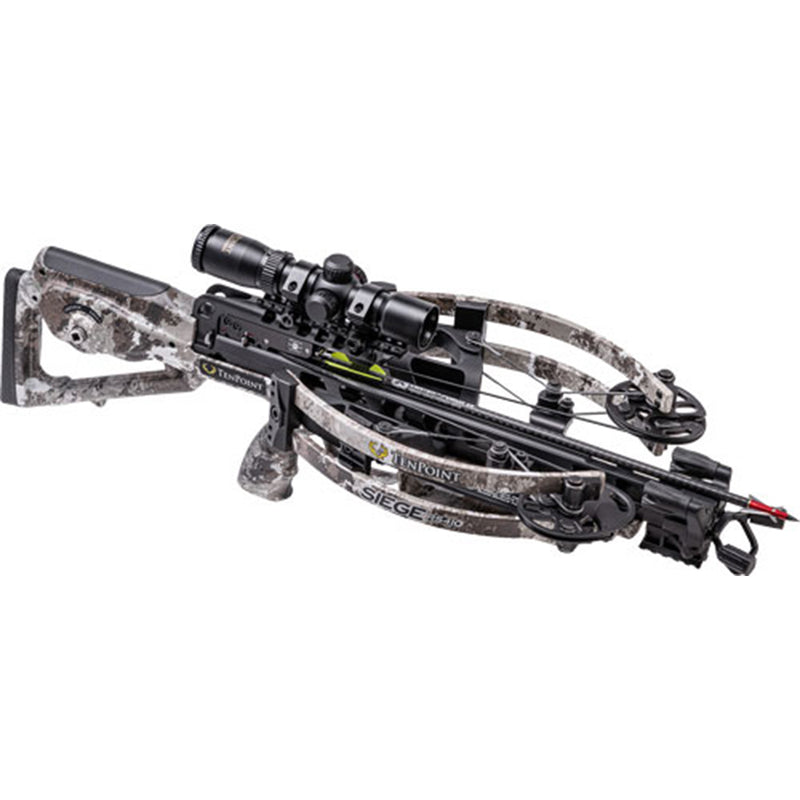 TenPoint Siege RS410 Crossbow - 410 FPS - Equipped with RangeMaster Pro Variable Speed Scope + ACUslide Cocking & De-Cocking System - Reverse-Draw Design with Full 13.5” Power Stroke-Optics Force