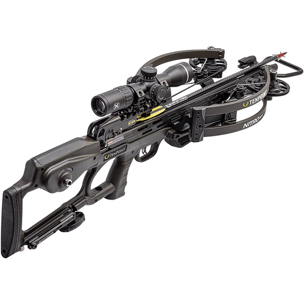 TenPoint Nitro 505 Crossbow, Moss Green - 505 FPS - Equipped with 100-Yard EVO-X Marksman Elite Scope + ACUslide Cocking & De-Cocking System - Reverse-Draw Design-Optics Force