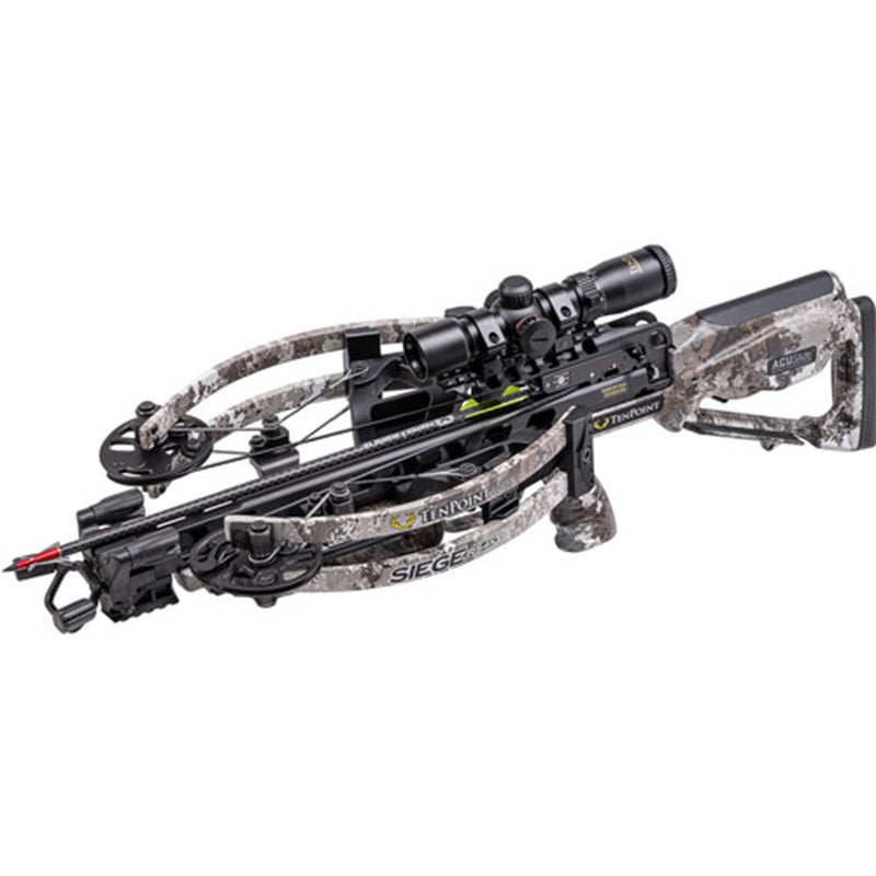 TenPoint Siege RS410 Crossbow - 410 FPS - Equipped with RangeMaster Pro Variable Speed Scope + ACUslide Cocking & De-Cocking System - Reverse-Draw Design with Full 13.5” Power Stroke-Optics Force