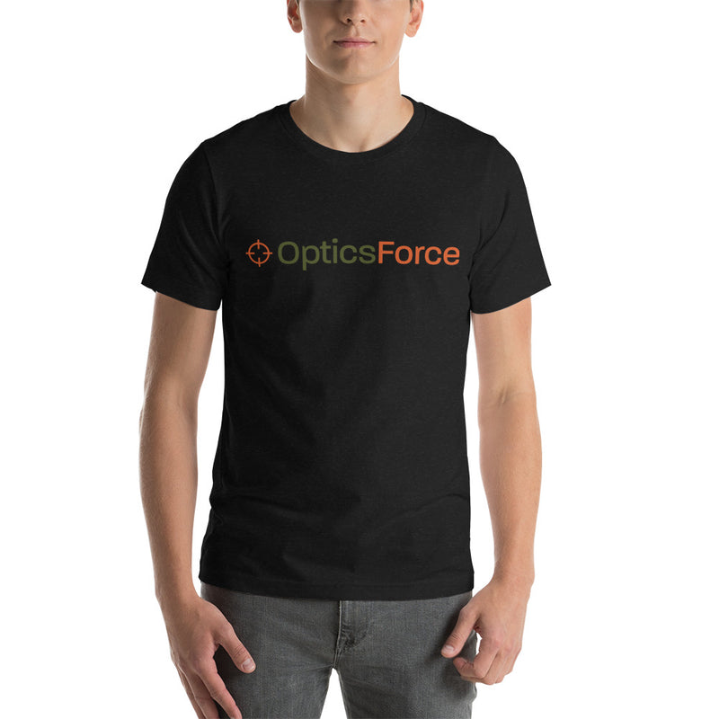 Optics Force Short-Sleeve Unisex T-Shirt-Black Heather-XS-Optics Force